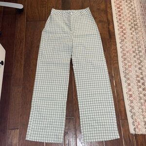 Shein green checkered pants